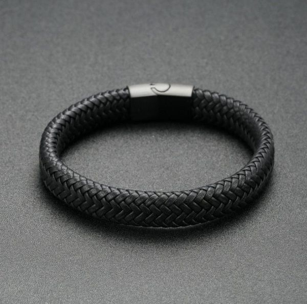 charm bracelets european and american simple braided leather metal magnetic buckle bracelet men's personality trend banquet jewelry, Golden;silver
charm bracelets european and american simple braided leather metal magnetic buckle bracelet men's personality trend banquet jewelry, Golden;silver