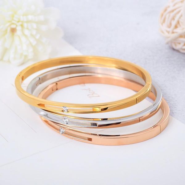 bangle korean style bracelet for women stainless steel color rose gold 17cm 12g wedding decoration set zircon fashion jewelry, Black
bangle korean style bracelet for women stainless steel color rose gold 17cm 12g wedding decoration set zircon fashion jewelry, Black