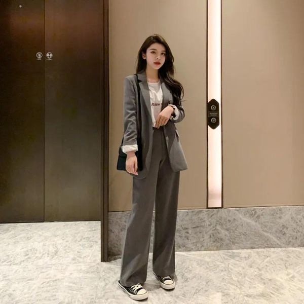 women's two piece pants pure color blazer female korean fashion 2021 spring and autumn casual professional suit office lady two-piece, White
women's two piece pants pure color blazer female korean fashion 2021 spring and autumn casual professional suit office lady two-piece, White