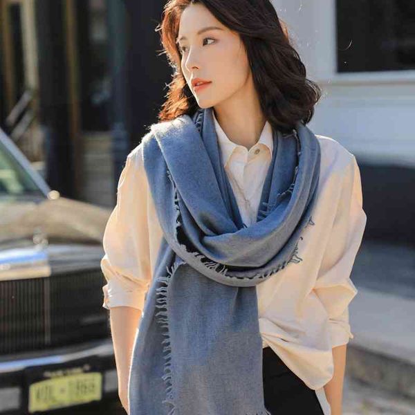 autumn and winter solid color scarf plain cashmere warm shawl bib dual purpose, Blue;gray
autumn and winter solid color scarf plain cashmere warm shawl bib dual purpose, Blue;gray