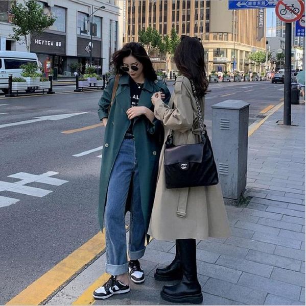 women's trench coats long woman coat green cardigan outerwear autumn 2021 clothes korea ladies windbreaker winter jacket, Tan;black
women's trench coats long woman coat green cardigan outerwear autumn 2021 clothes korea ladies windbreaker winter jacket, Tan;black