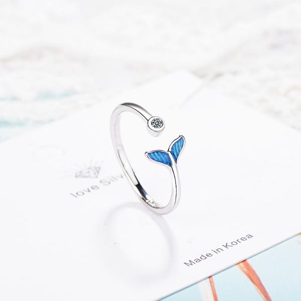 wedding rings anenjery blue mermaid tail cuff ring with cubic zircon 925 sterling silver sea whale fish bague romantic gifts s-r388, Slivery;golden
wedding rings anenjery blue mermaid tail cuff ring with cubic zircon 925 sterling silver sea whale fish bague romantic gifts s-r388, Slivery;golden