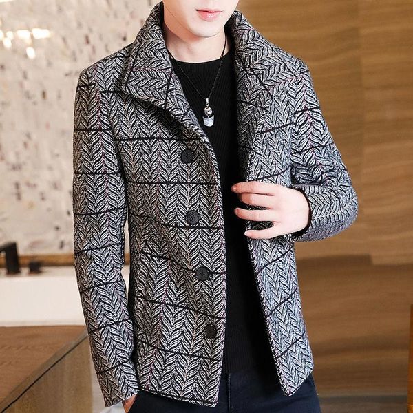 men's wool & blends 2021 autumn winter fashion jacket men high-quality blend coat casual loose short woolen warm outwear b549, Black
men's wool & blends 2021 autumn winter fashion jacket men high-quality blend coat casual loose short woolen warm outwear b549, Black