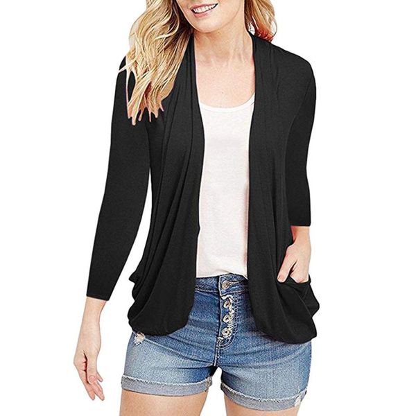 women's jackets office lady coverup ruffles solid color elegant daily casual soft women thin cardigan spring autumn open stitch jacket, Black;brown
women's jackets office lady coverup ruffles solid color elegant daily casual soft women thin cardigan spring autumn open stitch jacket, Black;brown