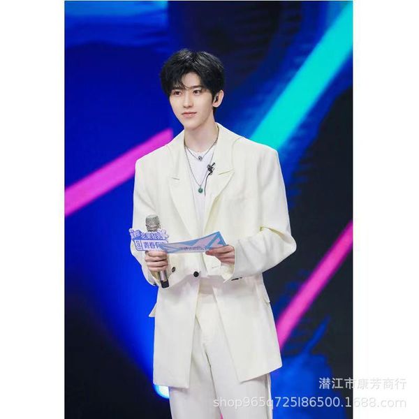 cai xukun same white suit fashion pure simple leisure korean men's spring and autumn suits & blazers, White;black
cai xukun same white suit fashion pure simple leisure korean men's spring and autumn suits & blazers, White;black