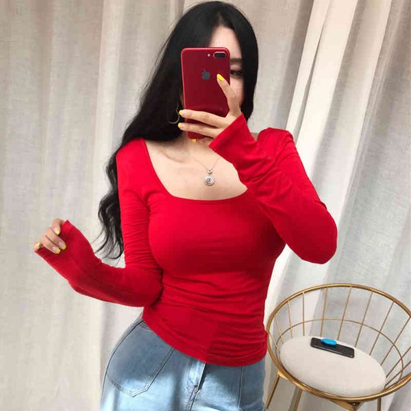 aossviao t shirt women clothes slim cotton long sleeve casual white female t-shirt summer black tee shirt femme 210412
aossviao t shirt women clothes slim cotton long sleeve casual white female t-shirt summer black tee shirt femme 210412