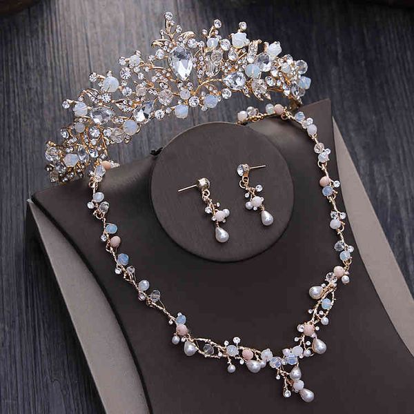 jewelry sets noble crystal beads pearl bridal gold rhinestone diadem tiaras necklace earrings baroque crown wedding set, Black
jewelry sets noble crystal beads pearl bridal gold rhinestone diadem tiaras necklace earrings baroque crown wedding set, Black