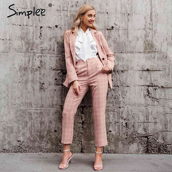 simplee fashion plaid women suits long sleeve double breasted pants set pink office ladies two-piece blazer sets 201013, White;black
simplee fashion plaid women suits long sleeve double breasted pants set pink office ladies two-piece blazer sets 201013, White;black