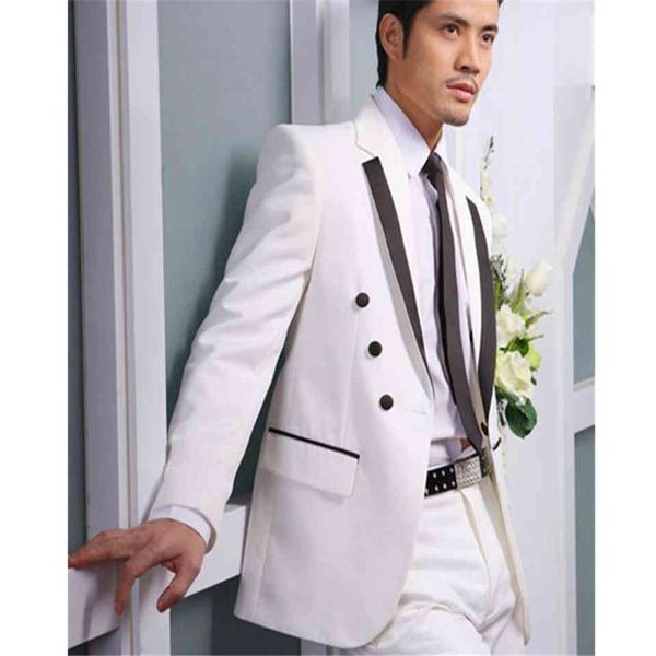 men's suits & blazers custom-made white groom tuxedo with black lapel nice suit man (jacket + pants tie) groom's, White;black
men's suits & blazers custom-made white groom tuxedo with black lapel nice suit man (jacket + pants tie) groom's, White;black
