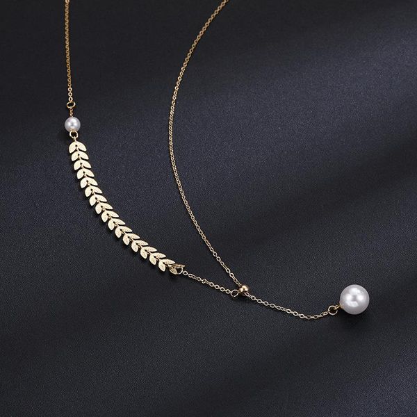 pendant necklaces stainless steel wheat ear pearl pendants fashion simple luxury adjustable necklace women jewelry z212, Silver
pendant necklaces stainless steel wheat ear pearl pendants fashion simple luxury adjustable necklace women jewelry z212, Silver