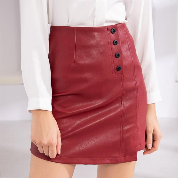 mazefeng 2021 women pu leather skirt autumn winter ladies fashion button a-line package hip mini skater size s-xl skirts, Black
mazefeng 2021 women pu leather skirt autumn winter ladies fashion button a-line package hip mini skater size s-xl skirts, Black