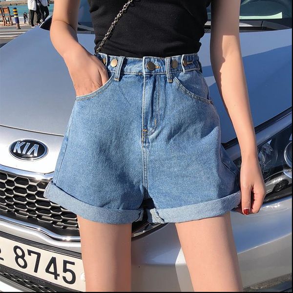 u swear womens women shorts denim vintage crimping high waist female caual elegant summer ladies black jeans, White;black
u swear womens women shorts denim vintage crimping high waist female caual elegant summer ladies black jeans, White;black