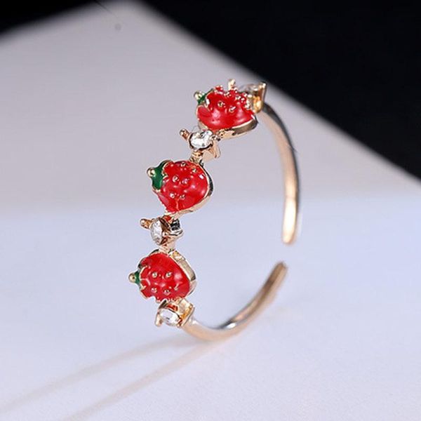 cluster rings creative fashion vitality girl strawberry joint ring personalized sweet wei jie open female, Golden;silver
cluster rings creative fashion vitality girl strawberry joint ring personalized sweet wei jie open female, Golden;silver