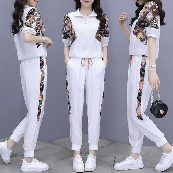 summer fashion casual women pants suits casual two-piece sets outfits plus size 210531, White
summer fashion casual women pants suits casual two-piece sets outfits plus size 210531, White