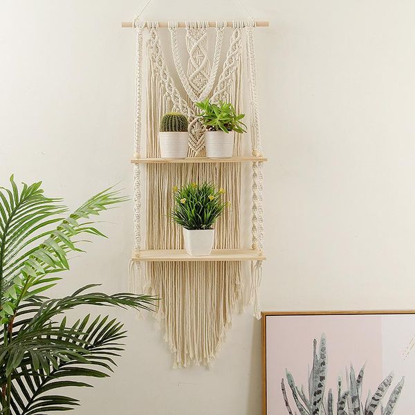 tapestries wooden three layers macrame wall hanging shelf partition frame decoracion hogar basket plant holder flower boho decor
tapestries wooden three layers macrame wall hanging shelf partition frame decoracion hogar basket plant holder flower boho decor