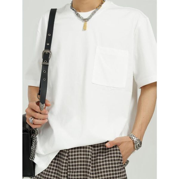 men's t-shirts mtl clothing - 2021 summer bag design t-shirt loose simple solid short sleeve top, White;black
men's t-shirts mtl clothing - 2021 summer bag design t-shirt loose simple solid short sleeve top, White;black