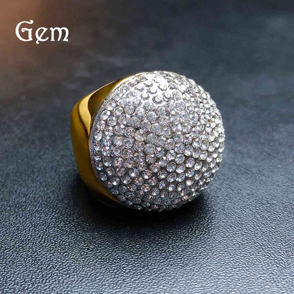 men's and women's round diamond stainless steel ring two color electroplating retaining exaggerated spherical 5bz3, Golden;silver
men's and women's round diamond stainless steel ring two color electroplating retaining exaggerated spherical 5bz3, Golden;silver
