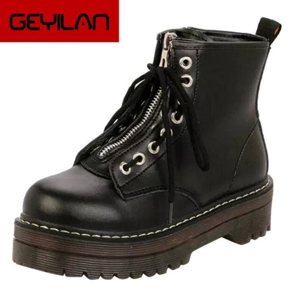 boots women's ankle shoes winter round toe single front lace-up non-slip zipper female high quality, Black
boots women's ankle shoes winter round toe single front lace-up non-slip zipper female high quality, Black