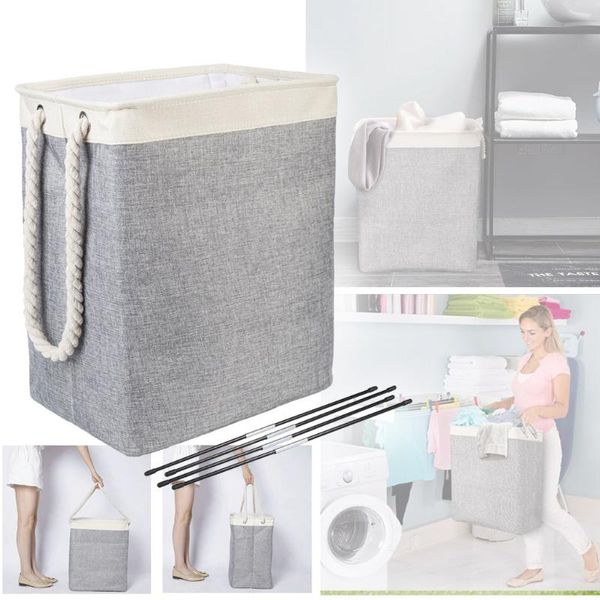 foldable fabric laundry basket with handles cotton linen clothes storage bucket square & organization
foldable fabric laundry basket with handles cotton linen clothes storage bucket square & organization