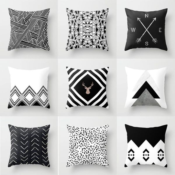 cushion/decorative pillow nordic black white grid cushion cover geometry hold sofa 45x45cm office waist pillowcase pillows cushions covers c
cushion/decorative pillow nordic black white grid cushion cover geometry hold sofa 45x45cm office waist pillowcase pillows cushions covers c