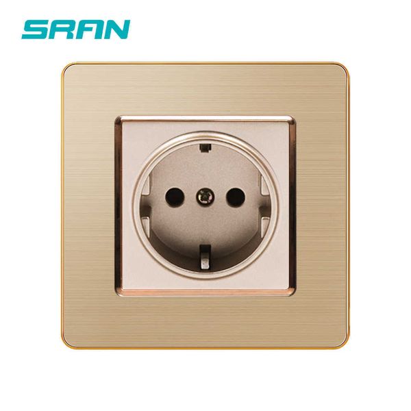 sran eu power 16a 250v stainless steel brushed panel metal plating edge 86mm*86mm gold wall socket
sran eu power 16a 250v stainless steel brushed panel metal plating edge 86mm*86mm gold wall socket
