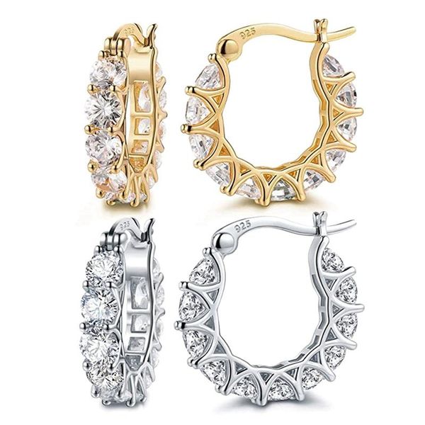 hoop & huggie full paved crystal earrings for women dazzling accessories wedding party delicate birthday gift statement jewelry, Golden;silver
hoop & huggie full paved crystal earrings for women dazzling accessories wedding party delicate birthday gift statement jewelry, Golden;silver