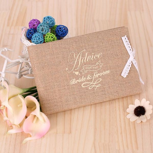 party decoration vintage 72-pages burlap cover wedding guest book rustic style hardcover double-sided guestbook
party decoration vintage 72-pages burlap cover wedding guest book rustic style hardcover double-sided guestbook