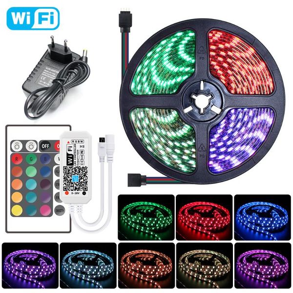 strips smd wifi rgb tape led strip light 5m 10m 15m waterproof black ribbon neon 12v power adapter set
strips smd wifi rgb tape led strip light 5m 10m 15m waterproof black ribbon neon 12v power adapter set