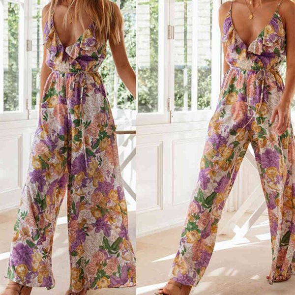 spring women floral jumpsuits summer elastic waist ruffle romper women v-neck button wild leg boho playsuits female new 210413, Black;white
spring women floral jumpsuits summer elastic waist ruffle romper women v-neck button wild leg boho playsuits female new 210413, Black;white