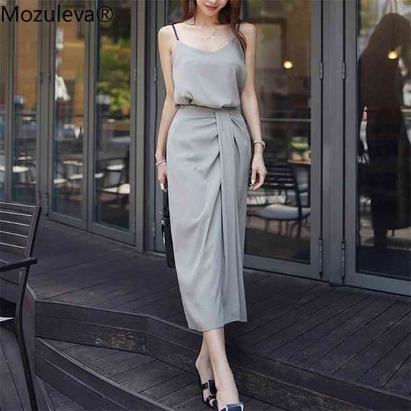 summer elegant 2 pieces set solid v-neck sleeveless & split skirt women office ladies two-pieces suits 210416, White
summer elegant 2 pieces set solid v-neck sleeveless & split skirt women office ladies two-pieces suits 210416, White