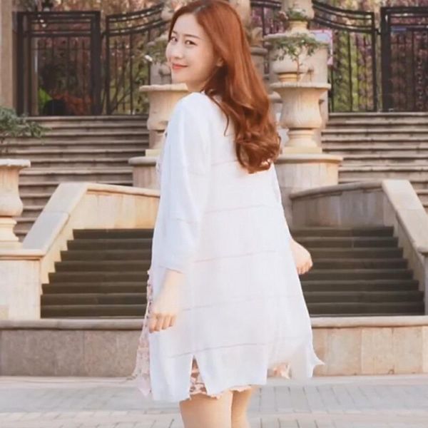 summer women's solid loose long sleeve knitted blouse sun protection hollow out cardigan blouses & shirts, White
summer women's solid loose long sleeve knitted blouse sun protection hollow out cardigan blouses & shirts, White