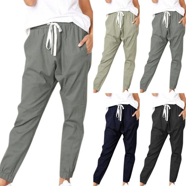 spring autumn women fashion trousers solid color loose drawstring waist sports pants women's & capris, Black;white
spring autumn women fashion trousers solid color loose drawstring waist sports pants women's & capris, Black;white