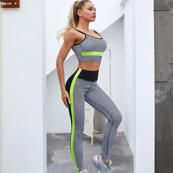 yoga outfit plaid print sports suit women fitness clothing patchwork women's set gym wear costume female sportswear
yoga outfit plaid print sports suit women fitness clothing patchwork women's set gym wear costume female sportswear