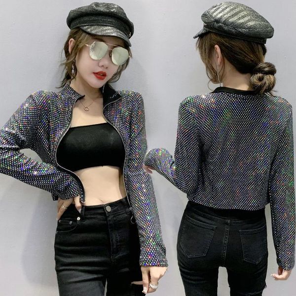women's jackets european station 2021 spring and autumn glitter sequined short jacket design sense versatile cardigan bottoming shirt, Black;brown
women's jackets european station 2021 spring and autumn glitter sequined short jacket design sense versatile cardigan bottoming shirt, Black;brown