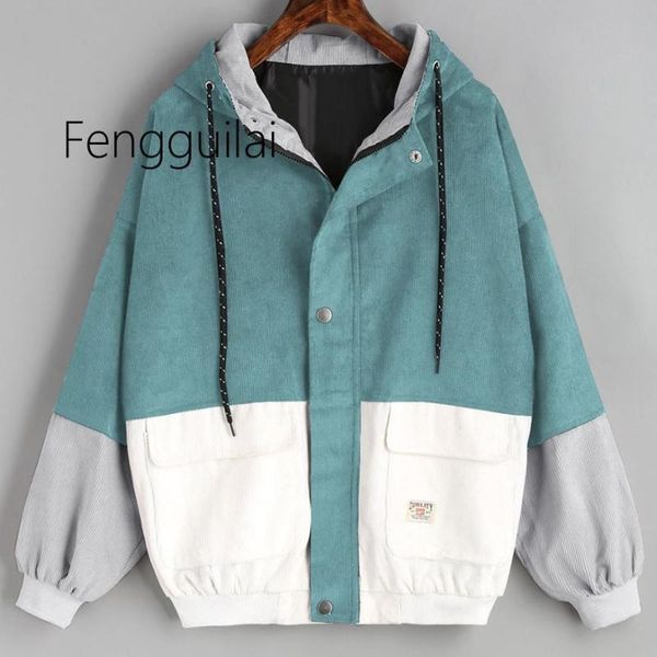 women's jackets outerwear coats long sleeve corduroy patchwork oversize zipper jacket windbreaker and women 2021, Black;brown
women's jackets outerwear coats long sleeve corduroy patchwork oversize zipper jacket windbreaker and women 2021, Black;brown