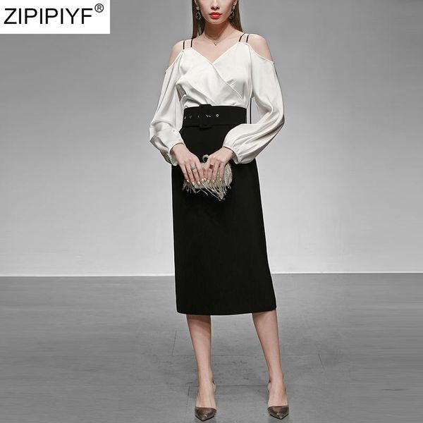 two piece dress 2021 spring summer fashion strap off shoulder long sleeve & empire mesh pencil skirt set women casual outfits, White
two piece dress 2021 spring summer fashion strap off shoulder long sleeve & empire mesh pencil skirt set women casual outfits, White