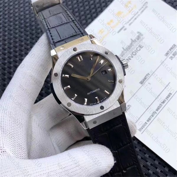 luxury mens watch automatic 42mm waterproof steel case sports male fashion watches leather strap designer wristwatch for men, Slivery;brown
luxury mens watch automatic 42mm waterproof steel case sports male fashion watches leather strap designer wristwatch for men, Slivery;brown
