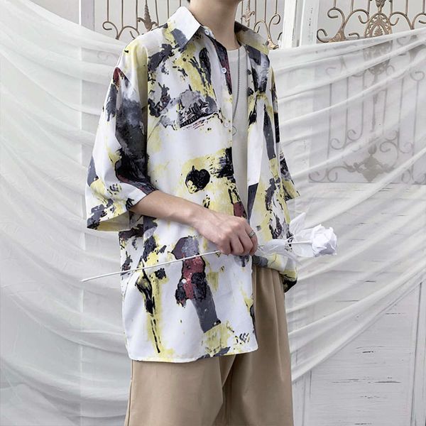 men's casual shirts shirtsummer beach flower shirt short sleeve men's fashion brand loose size ruffian handsome 5-sleeve tokr, White;black
men's casual shirts shirtsummer beach flower shirt short sleeve men's fashion brand loose size ruffian handsome 5-sleeve tokr, White;black