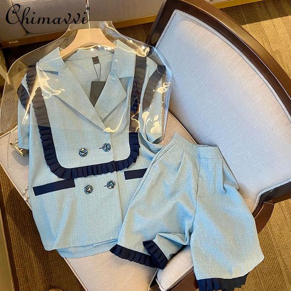 women's tracksuits clothing 2-piece set korean fashion loose short sleeve blazer suit pants 2021 elegant casual outfit feminine, Gray
women's tracksuits clothing 2-piece set korean fashion loose short sleeve blazer suit pants 2021 elegant casual outfit feminine, Gray