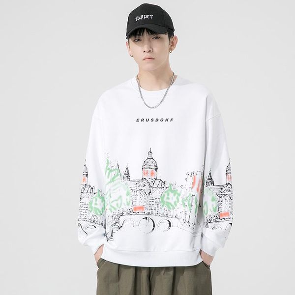 men's hoodies & sweatshirts 2021 autumn and winter style casual loose fashion trend cotton printed round neck pullover sweater c011, Black
men's hoodies & sweatshirts 2021 autumn and winter style casual loose fashion trend cotton printed round neck pullover sweater c011, Black