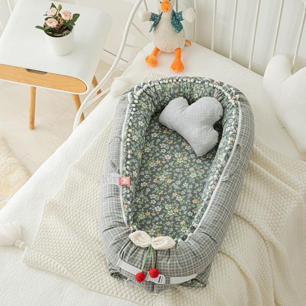 cotton born crib bed, foldable anti- crib, removable and washable isolated baby bed protector cribs
