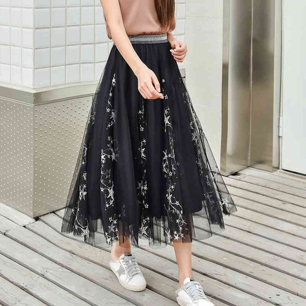 skirts summer starry embroidery tulle ankle metallic stars embroidered sequins patchwork a-line maxi long swing skirts, Black
skirts summer starry embroidery tulle ankle metallic stars embroidered sequins patchwork a-line maxi long swing skirts, Black