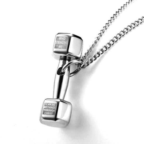 pendant necklaces potcet stainless steel dumbbell titanium necklace clavicle chain geometric fashion hip hop party jewelry, Silver
pendant necklaces potcet stainless steel dumbbell titanium necklace clavicle chain geometric fashion hip hop party jewelry, Silver