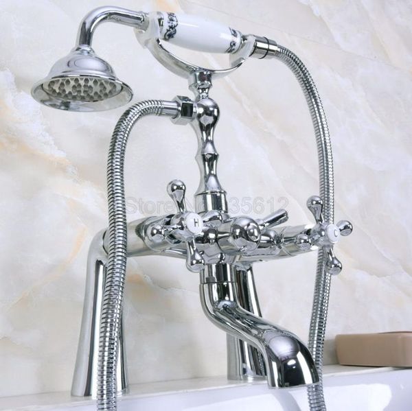 polished chrome deck mounted bath tub faucet bathroom handheld shower mixer taps tna126 sets
polished chrome deck mounted bath tub faucet bathroom handheld shower mixer taps tna126 sets