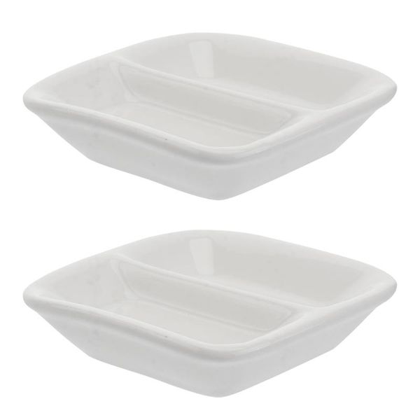 storage bottles & jars 2 pcs 3 inch pure white ceramic appetizer serving tray 2-compartment sauce dishes divided snack for spice dish soy
storage bottles & jars 2 pcs 3 inch pure white ceramic appetizer serving tray 2-compartment sauce dishes divided snack for spice dish soy