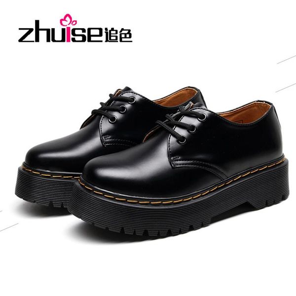 dress shoes leather retro sponge cake platform 3-hole horse single british round toe men's and women's casual, Black
dress shoes leather retro sponge cake platform 3-hole horse single british round toe men's and women's casual, Black