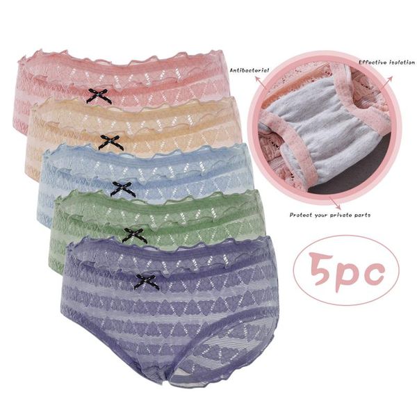 women's panties women cotton 5pcs set thin briefs solid color with lace mid-waist underwear seamless underpants bow badge panty, Black;pink
women's panties women cotton 5pcs set thin briefs solid color with lace mid-waist underwear seamless underpants bow badge panty, Black;pink