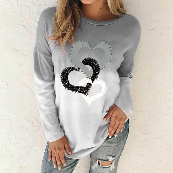 women's t-shirt gradient heart print t shirt women long sleeve o-neck pullover ladies camiseta manga larga mujer tshirt, White
women's t-shirt gradient heart print t shirt women long sleeve o-neck pullover ladies camiseta manga larga mujer tshirt, White