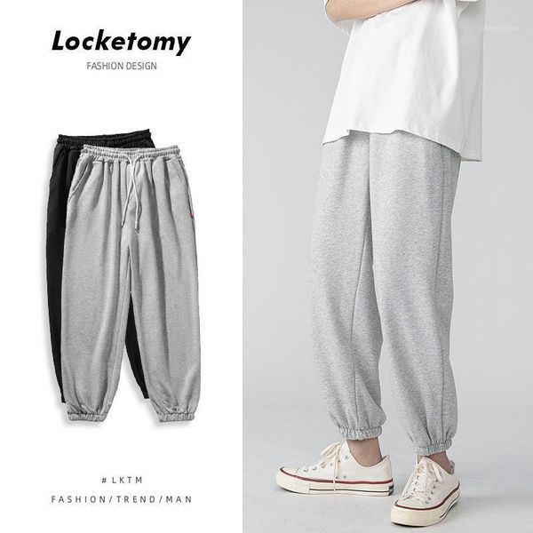 men's casual pants summer thin section ins korea and japan loose straight sports couples ankle-length, Black
men's casual pants summer thin section ins korea and japan loose straight sports couples ankle-length, Black