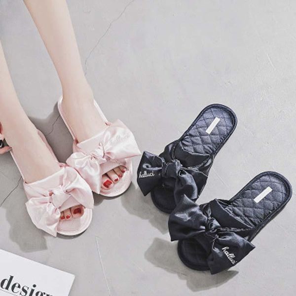 autumn products big bow silky waterproof non-slip rubber sole indoor home slippers women, Black
autumn products big bow silky waterproof non-slip rubber sole indoor home slippers women, Black